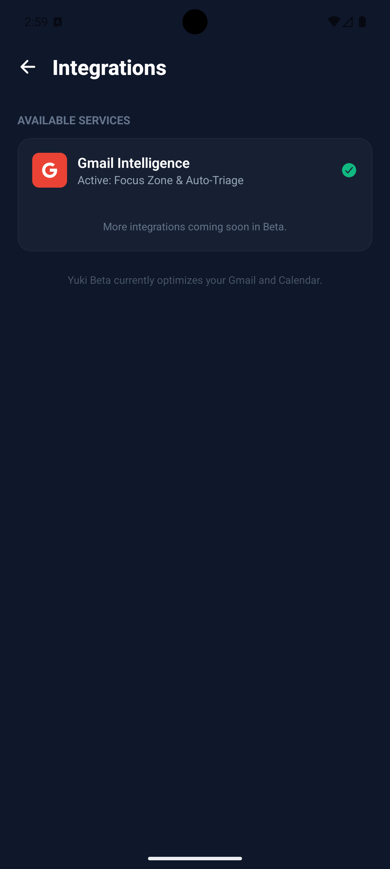 Calendar and integrations