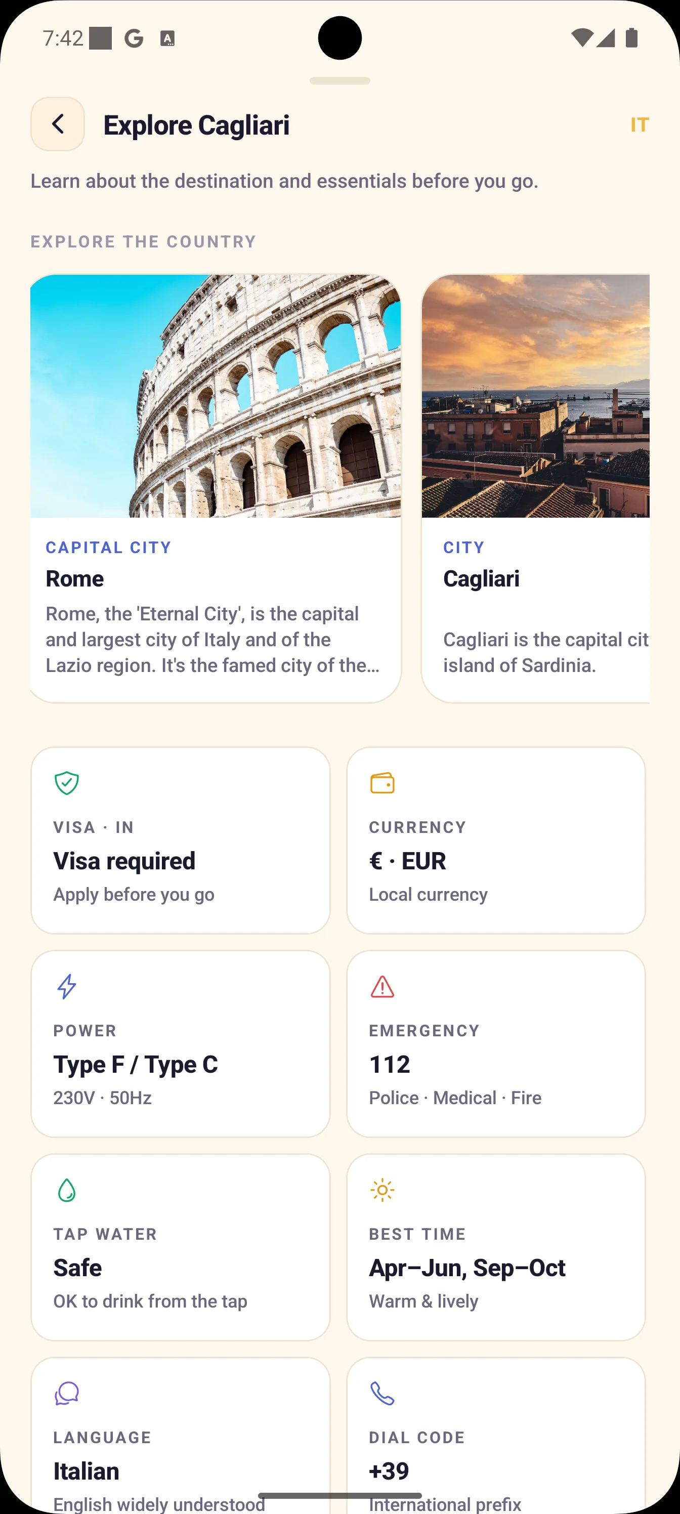 Yuki destination guide for a trip — capital city, visa requirement, currency, plug type, emergency number, tap water safety and best time to visit